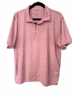 Pronto Uomo Heathered Light Purple Polo Shirt Sz L Soft Knit Classic Casual